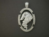 Frame Oval Beaded Braided With Borzoi Pendant