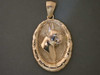 Frame Medallion W Curve With Boston Terrier Pendant