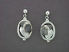 Earrings Frame Oval With Bullmastiff