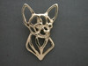 Chihuahua Head Front View Cutout Pendant