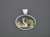 Frame Oval  With Shetland Pup Pendant