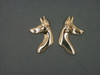 Doberman Head First Type L & R Earrings