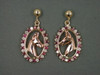 Earring Oval W Stone & Doberman