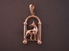 Frame Arch W Ball & Doberman Full Body Looking Back Pendant