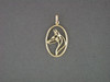 Frame Oval Wire With Doberman Pendant