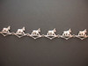 Bracelet Curve Link Triangle Ball W French Bulldog Silver