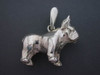 French Bulldog Full Body Stacked 3 Silver Pendant