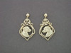 Earrings Antique Circle With Golden Retriever