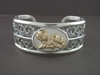 Bracelet Cuff Wide With Scrolls And Havanese