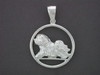 Frame Circle Thick With Bar And Havanese Pendant