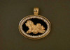 Frame Oval Inner Stone With Havanese Pendant