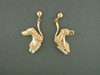 Earring Snake W Diamond Irish Setter Heads