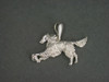 Irish Setter Full Body Playing W Ball Silver Pendant