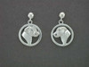 Sterling silver Labrador post earrings in silver