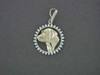 Frame Cir 3 Prong With Labrador Pendant