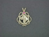 Frame Cir Scroll Stell With Labrador Pendant