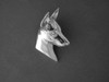 Manchester Terrier Head Med R Silver Pendant