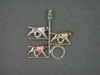 Frame 3 Bar Cir W English Mastiff Pendant