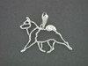 Norwegian Elkhound Cutout Pendant