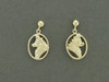 Earrings Oval Flat Wire With Papillon