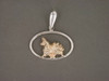 Frame Oval Wire Sm W Papillon Pendant