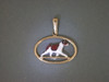 Frame Oval With Parson Russell Terrier In Frame Pendant