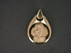 Frame Tear Drop W Poodle Pendant