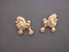 Poodle Earrings Full Body Tiny L & R