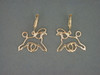 Poodle Full Body Cutout Puppy Clip L & R Earrings