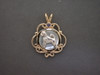Frame Cir Scroll Sm Stell W Pearl Ortugueortuguese Water Dog Pendant