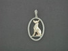 Frame Oval With Rat Terrier Pendant