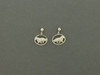 Earrings Oval Flat With Shetland