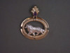 Oval Frame W Shetland Full Body  Pendant