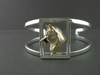 Bracelet Cuff Dbl Bar Plain W Siberian Husky