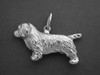 Sussex Spaniel Full Body Stacked L Silver Pendant