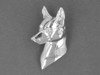 Toy Fox Terrier Head Silver Pendant