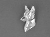 Toy Fox Terrier Head Silver Pendant