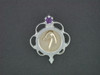 Frame Cir Scroll Stell With Whippet Pendant