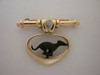 Frame Colar W Whippet Running Pendant