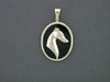 Frame Oval Bezel With Whippet Pendant