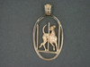 Frame Oval With Whippet In Agility Pendant