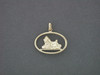 Frame Oval Wire With Yorkshire Terrier Pendant