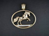 Frame Oval  Stone Floor Med With Arabian Horse Pendant