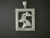 Frame Square With Lines And Arabian Horse Pendant