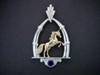 Frame Tusk With Arabian Horses Pendant