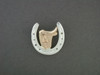 Horse Shoe Med With Saddle Pendant