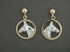 Earrings Round Sm Cir With Quarter Horse