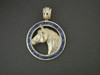 Frame Circle For Stone Lrg With Quarter Horse Pendant