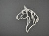Quarter Horse Head Cutout Silver Pendant