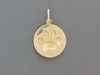 Paw Print Round Disc Med Pendant